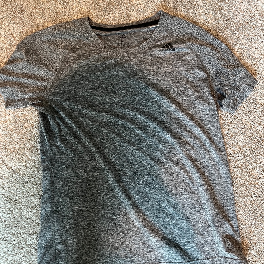 Adidas Heathered Gray Short Sleeve Tee